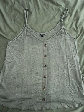 torrid Sage Green Button-Front Spaghetti Strap Cami